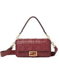 Fendi - Baguette Ff Embossed Shoulder Bag - Lyst