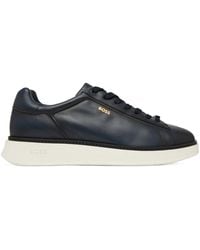 BOSS - Lace-Up Low-Top Sneakers - Lyst