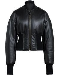 Alaïa - Leather Bomber Jacket - Lyst
