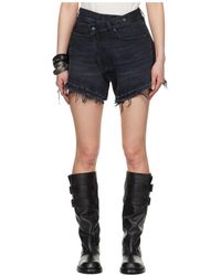 R13 - Belt Loop Denim Shorts - Lyst