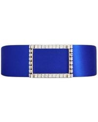 Roger Vivier - Crystal Buckle Belt - Lyst