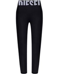DIESEL - Adeline-D-Pop Logo Waistband Leggings - Lyst