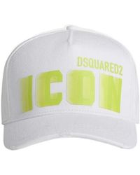 DSquared² - Logo Printed Curved Peak Baseball Cap - Lyst