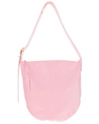 Jil Sander - Crinkled-Finish Zip-Up Medium Shoulder Bag - Lyst