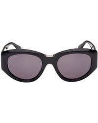 Max Mara - Oval Frame Sunglasses - Lyst