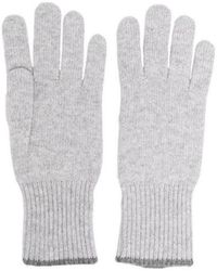 Brunello Cucinelli - Contrasting-Trim Knitted Gloves - Lyst