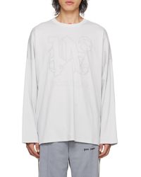 Palm Angels - Monogram Embroidered Crewneck T-Shirt - Lyst