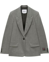 MSGM - Single-Breasted Blazer - Lyst