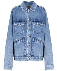 Isabel Marant - Buttoned Long-Sleeved Denim Jacket - Lyst