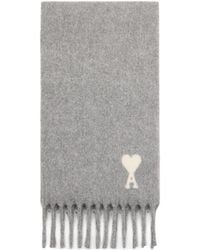 Ami Paris - Ami Fringed Rectangular Scarf - Lyst
