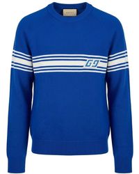 Gucci - Square Gg-Patch Wool Jumper - Lyst