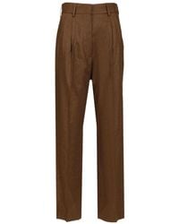 Blazé Milano - Blazé Milano Pleat Detailed Renard Fox Trousers - Lyst