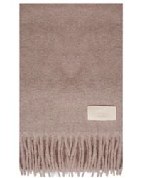 Ami Paris - Fringed Wool-Blend Scarf - Lyst