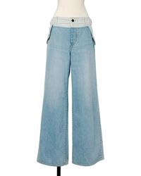 Sacai - Wide Leg Denim Jeans - Lyst