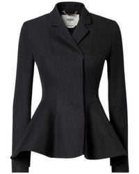 Fendi - Grain De Poudre Wool Jacket - Lyst