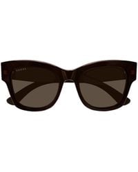 Gucci - Eyewear Butterfly Frame Sunglasses - Lyst