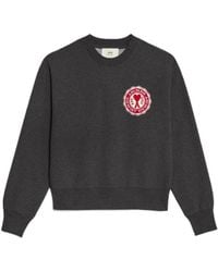 Ami Paris - Logo-Patch Organic-Cotton Sweatshirt - Lyst