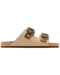 Burberry - Check-Strap Urchin Sandals - Lyst