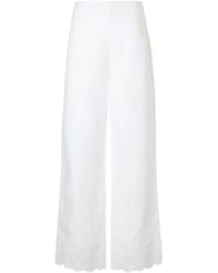 STAUD - Oscar Embroidered Straight Leg Pants - Lyst