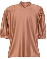 Rabanne - Rabanne High-Neck Blouse - Lyst