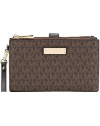 Michael Kors - Adele Monogram Clutch Bag - Lyst