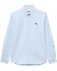 KENZO - Jumping Tiger' Embroidered Casual Shirt - Lyst