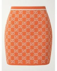 Gucci - Monogrammed Knit Skirt - Lyst