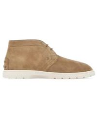 Tod's - Desert Button Fastening Suede Boots - Lyst