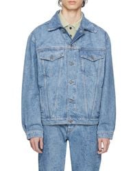 BOSS - Long Sleeved Button-Down Denim Jacket - Lyst