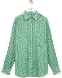 Loewe - Long Sleeve Checked Shirt - Lyst