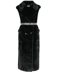 P.A.R.O.S.H. - P.A.R.O..H. Sleeveless Double-Breasted Long Coat - Lyst