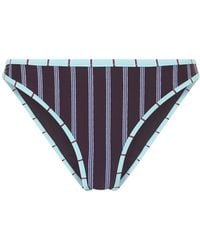 STAUD - Coto Striped Bikini Briefs - Lyst