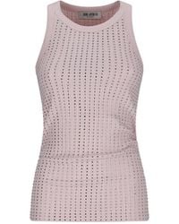 The Attico - Ribbed Embellished Tank Top - Lyst