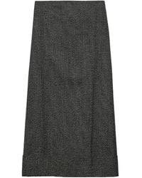 Prada - Wool Long Skirt - Lyst