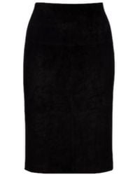 Stouls - Gin Suede Midi Skirt - Lyst