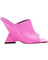 The Attico - The Cheope Logo Printed Mules - Lyst