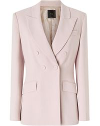 Pinko - Peak-Lapel Double-Breasted Blazer - Lyst
