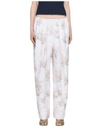 OPEN YY - Floral Gather Trousers - Lyst