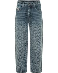 DIESEL - D-Macs-S8 Patterned Straight-Leg Jeans - Lyst