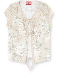 DIESEL - T-Afrymy Lace-Up Top - Lyst
