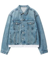 Alexander Wang - Logo-Hem Denim Trucker Jacket - Lyst