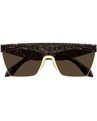 Alaïa - Croc-Effect Tortoiseshell-Shell Sunglasses - Lyst