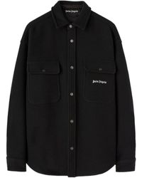 Palm Angels - Logo-Embroidered Twill Overshirt - Lyst