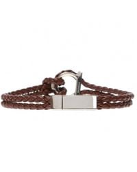 Ferragamo - Braided Leather Bracelet - Lyst