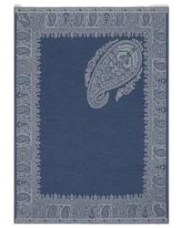 Etro - Wool Throw Blanket With Floral Paisley Motif - Lyst