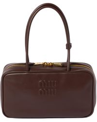 Miu Miu - Embossed Zipped Handbag - Lyst