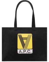 A.P.C. - Diane Logo Printed Tote Bag - Lyst