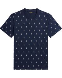 Polo Ralph Lauren - All Over Pony Cotton Short Sleeve T-Shirt - Lyst