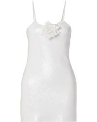 Rodarte - Embellished Silk-Trimmed Sequined Tulle Mini Dress - Lyst