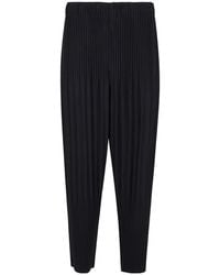 Homme Plissé Issey Miyake - Homme Plissé Issey Miyake Pleated Cropped Trousers - Lyst